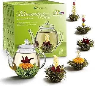Creano Blooming Tea Gift Set with Glass Teapot