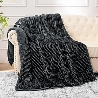 Sherpa Fleece Adult Weighted Blanket with Ribbed