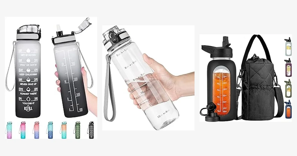 Best Water Bottle with Time Marker for Large Capacity